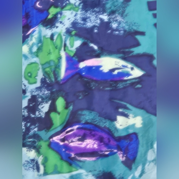 Vtg 90s Abstract Hawaiian Floral Rockabilly Silk Mens Shirt Size M Spring Summer - Picture 7 of 8